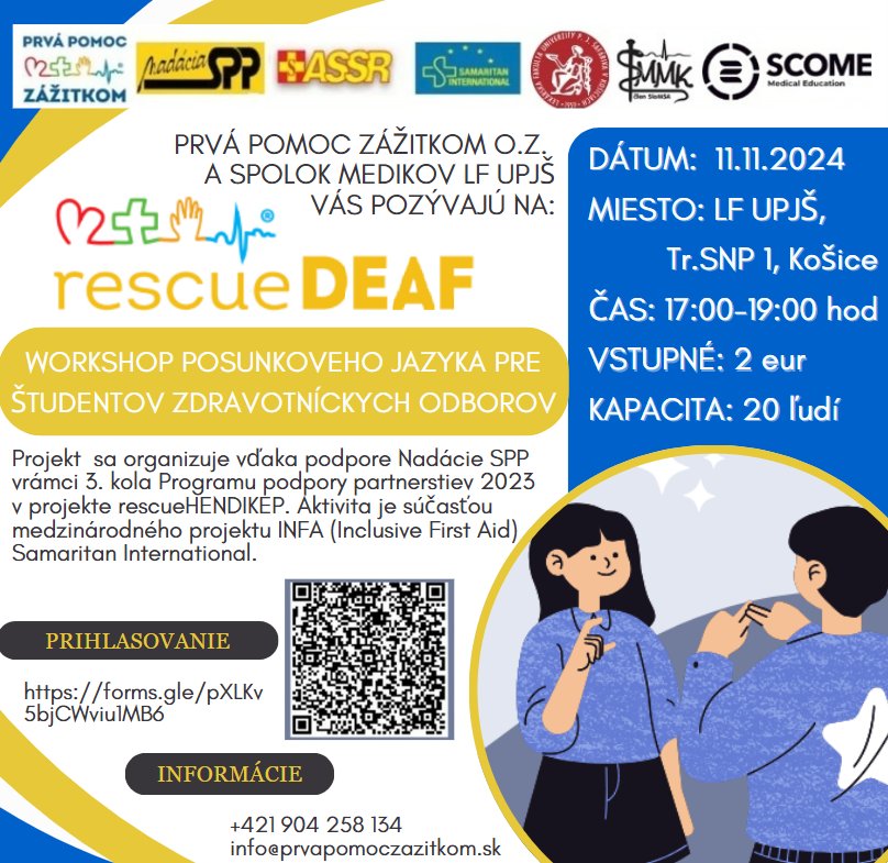 rescueDEAF - workshop posunkového jazyka