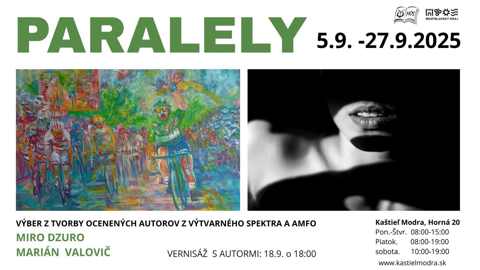 Vernisáž výstavy Paralely (Autori: Miro Dzuro a Marián Valovič)