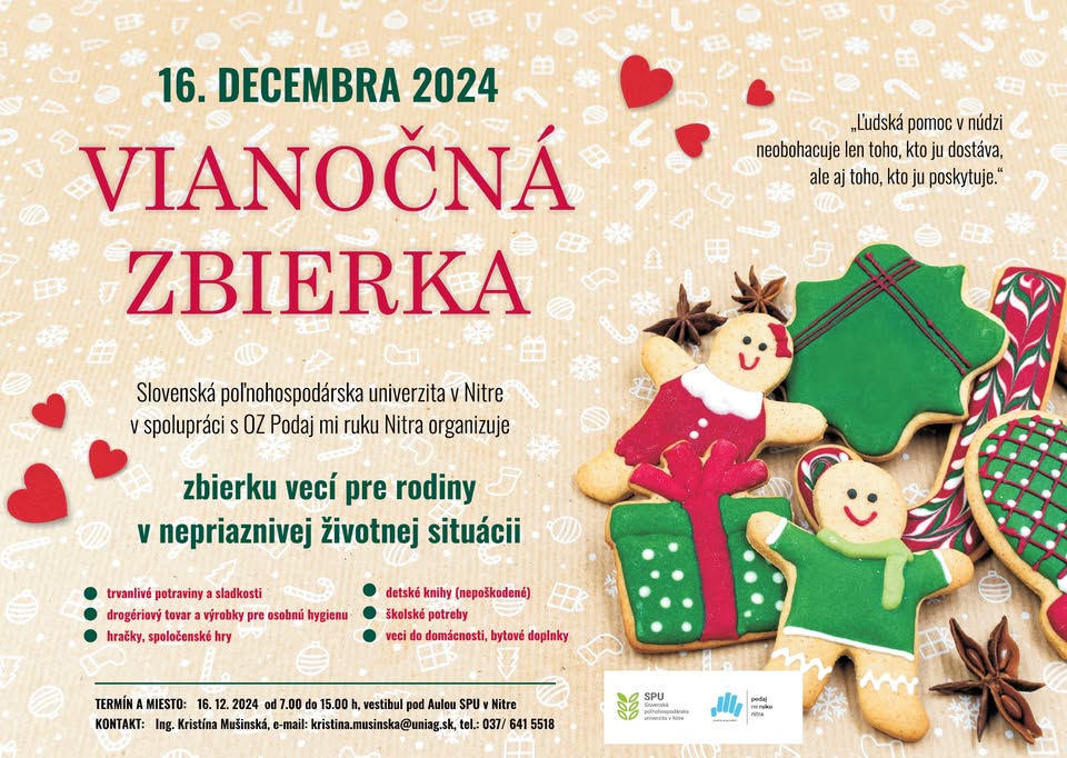 Vianočná zbierka pre rodiny v nepriaznivej životnej situácii