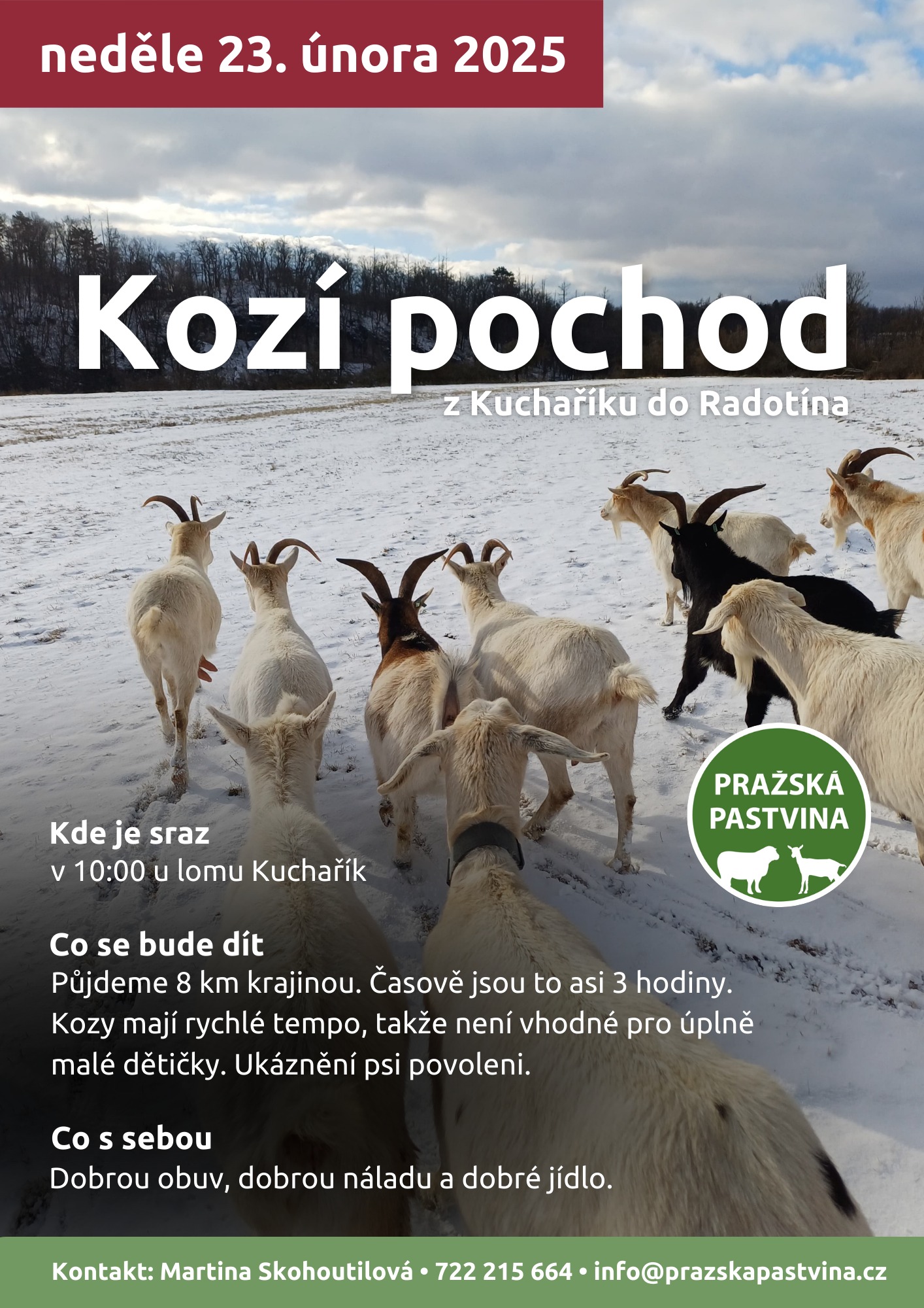 Kozí pochod z Kuchaříku do Radotína
