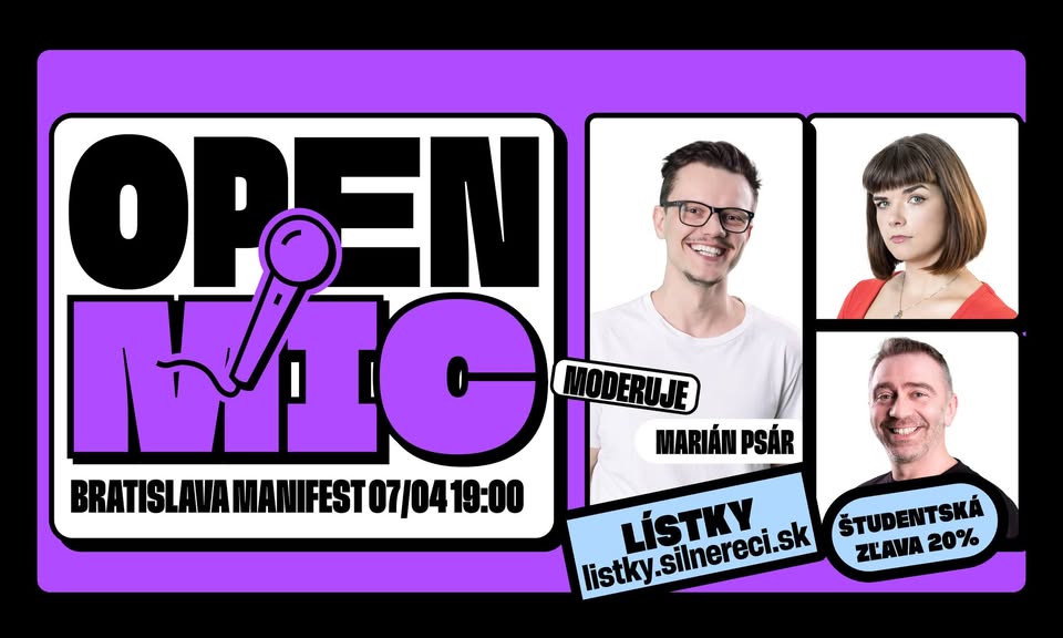 VYPREDANÉ: OPEN MIC V MANIFESTE