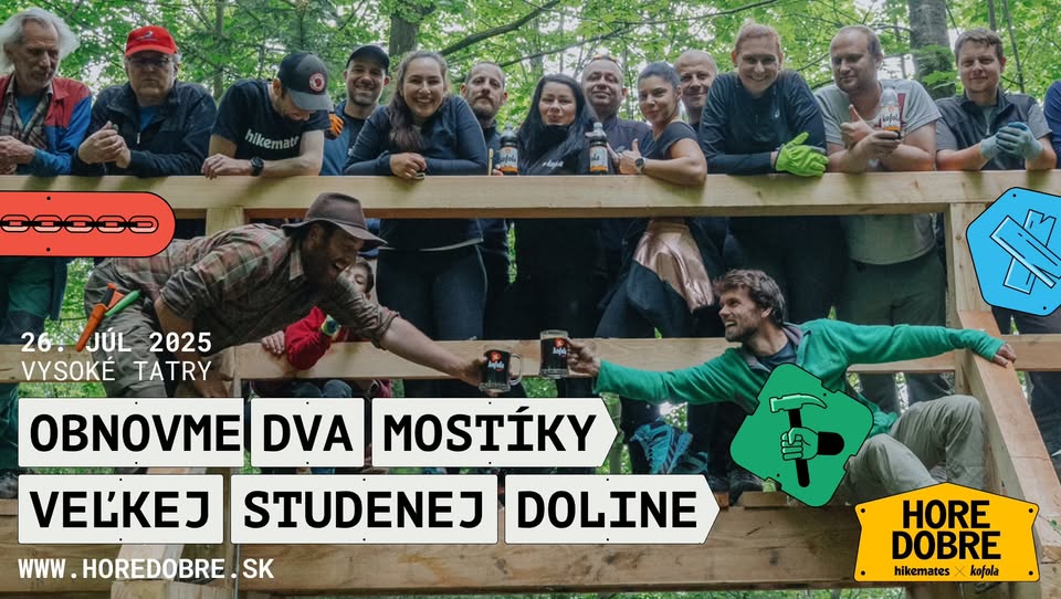HORE DOBRE: Obnovme dva mostíky vo Veľkej Studenej doline