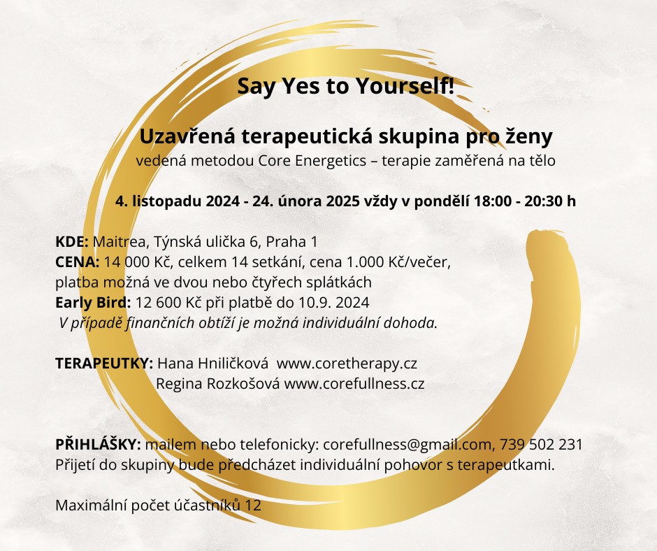 Řekni ano sama sobě! Terapeutická skupina pro ženy