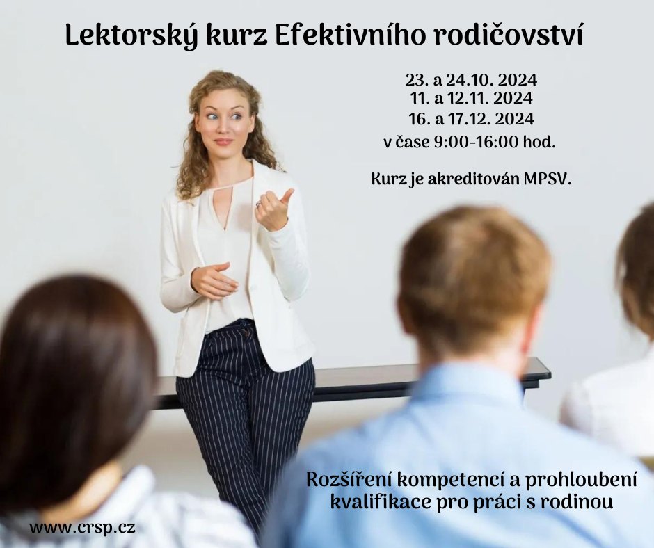Lektorský kurz Efektivního rodičovství