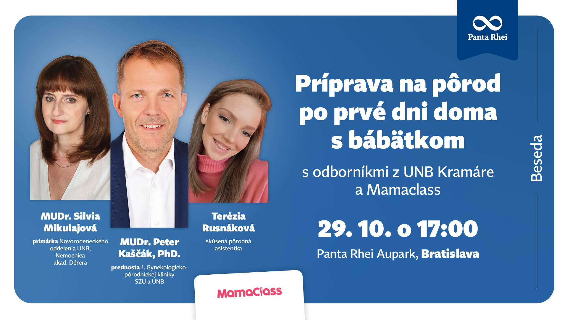 Príprava na pôrod po prvé dni doma s bábätkom s odborníkmi z UNB Kramáre a Mamaclass🤰