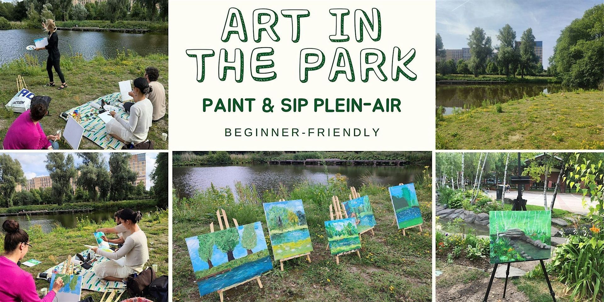 Paint & Sip in the Park  - Painting Workshop with Wine - beginner friendly