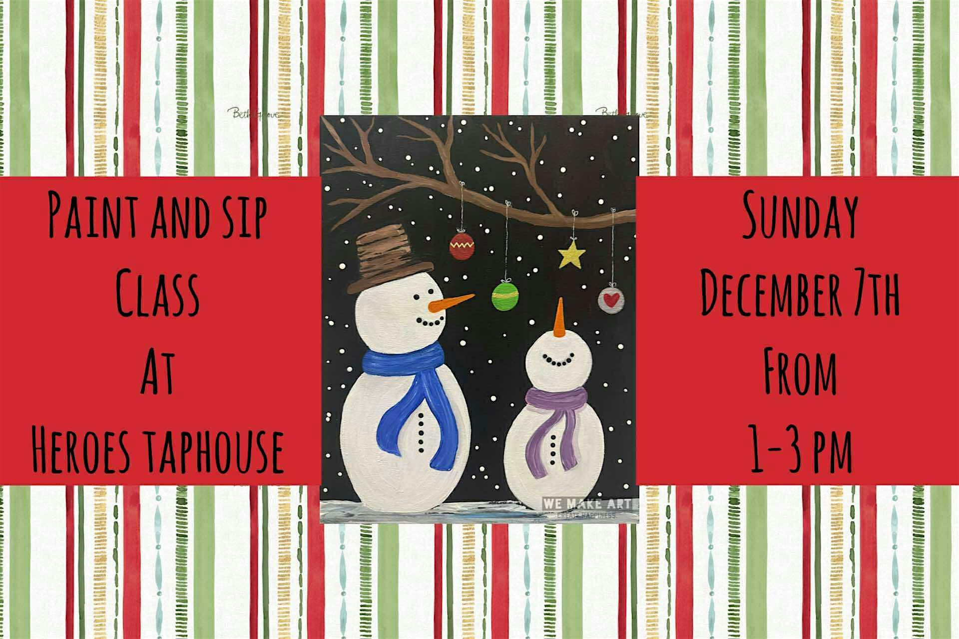 Paint and Sip At Heroes Taphouse
