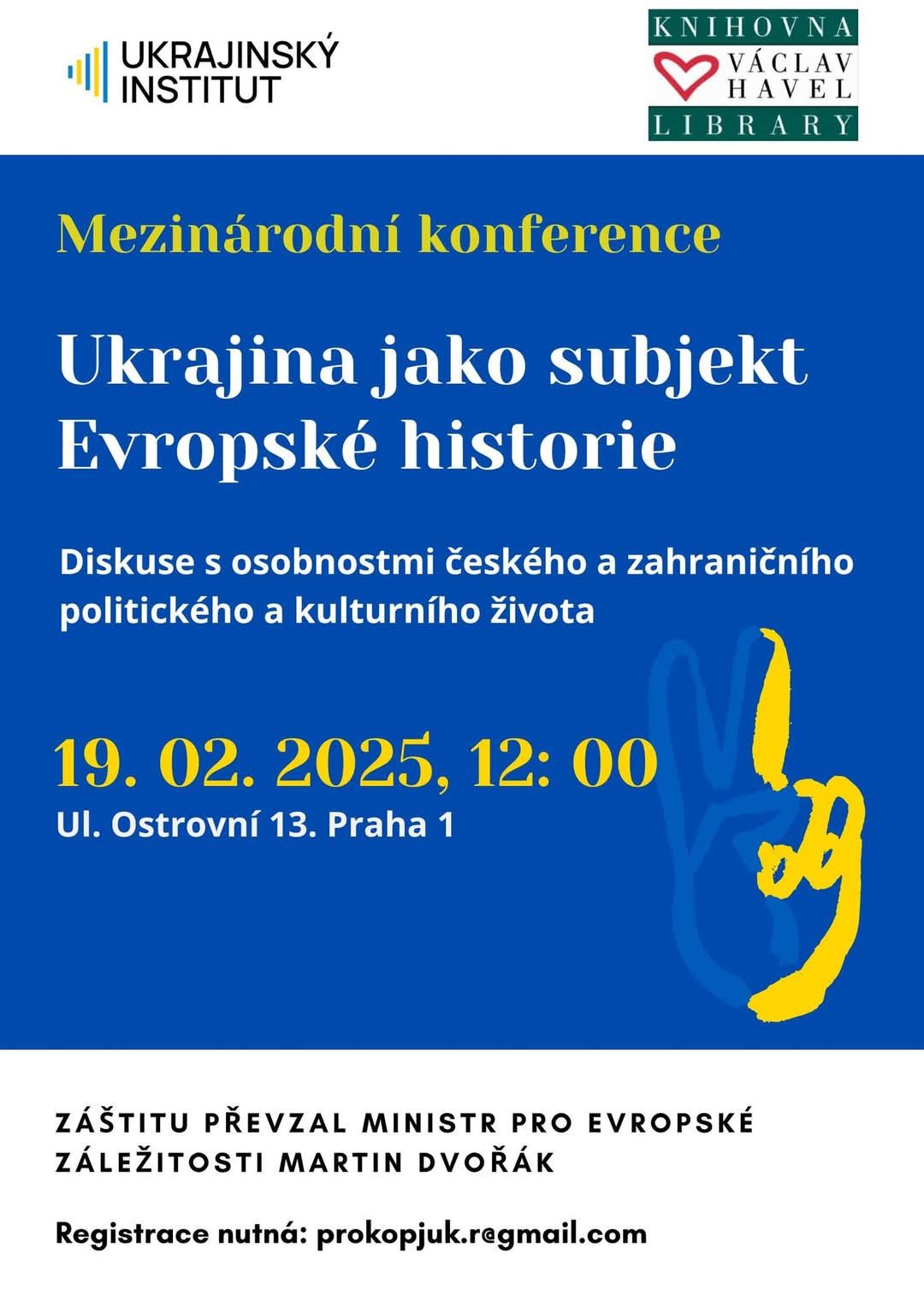 Mezinárodní konference Ukrajina jako subjekt Europske historie