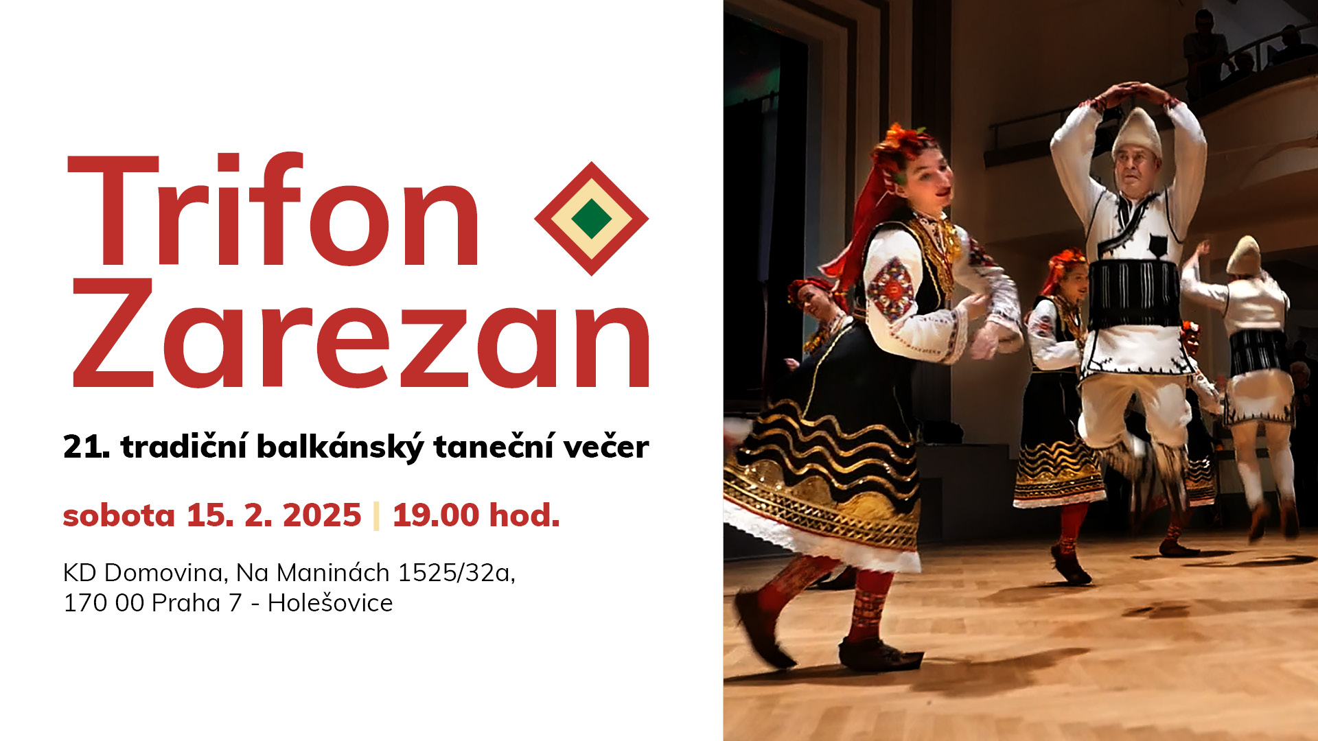 Trifon Zarezan - 21. tradiční balkánský taneční večer