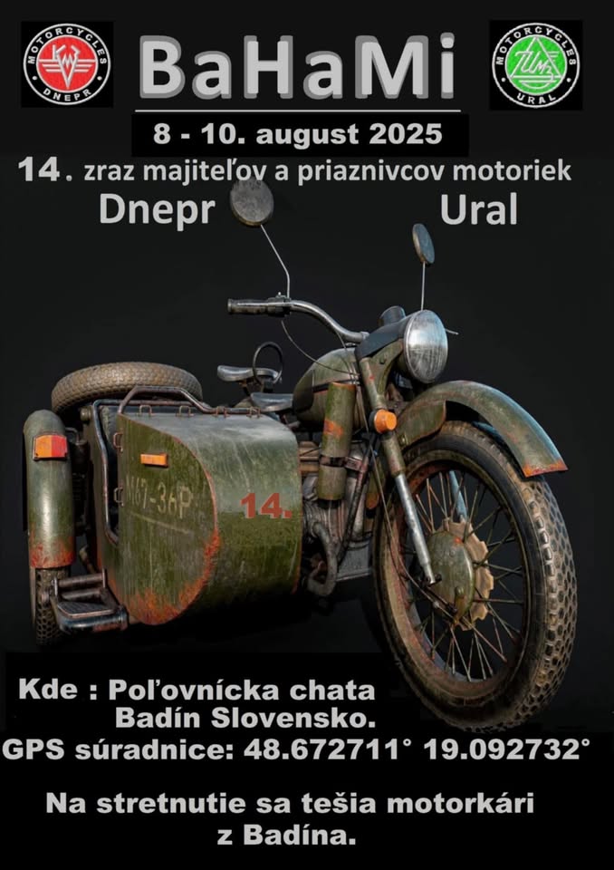 BaHami 14. zraz majiteľov a priaznivcov motoriek