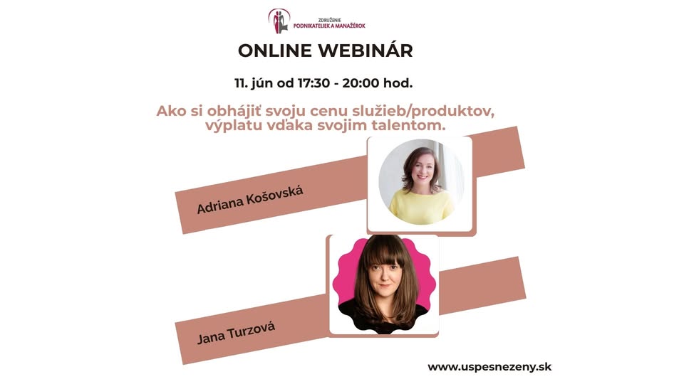 Webinár: Ako si obhájiť svoju cenu/výplatu vďaka talentom