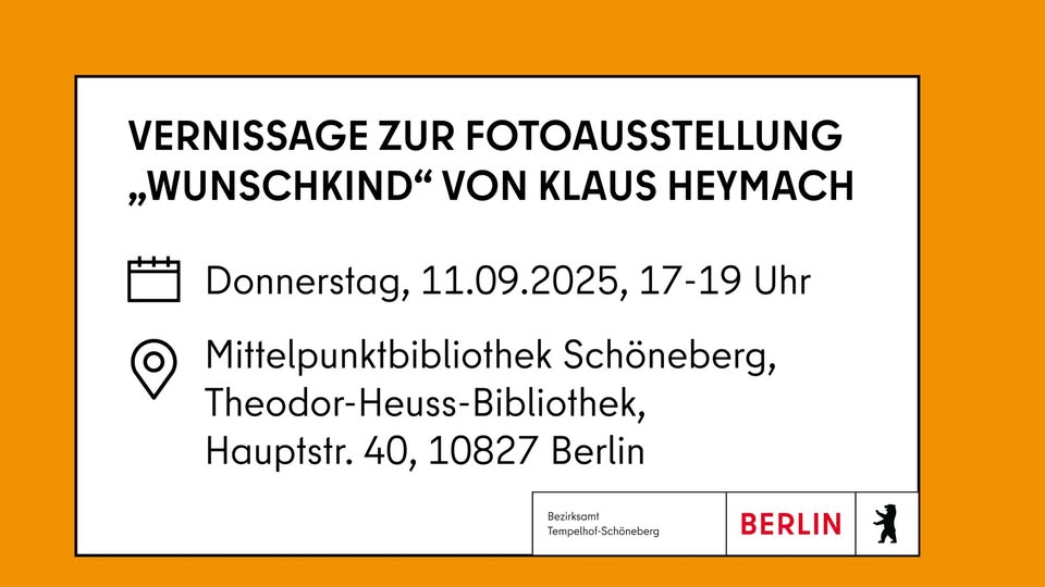 Vernissage zur Fotoausstellung „Wunschkind“ von Klaus Heymach