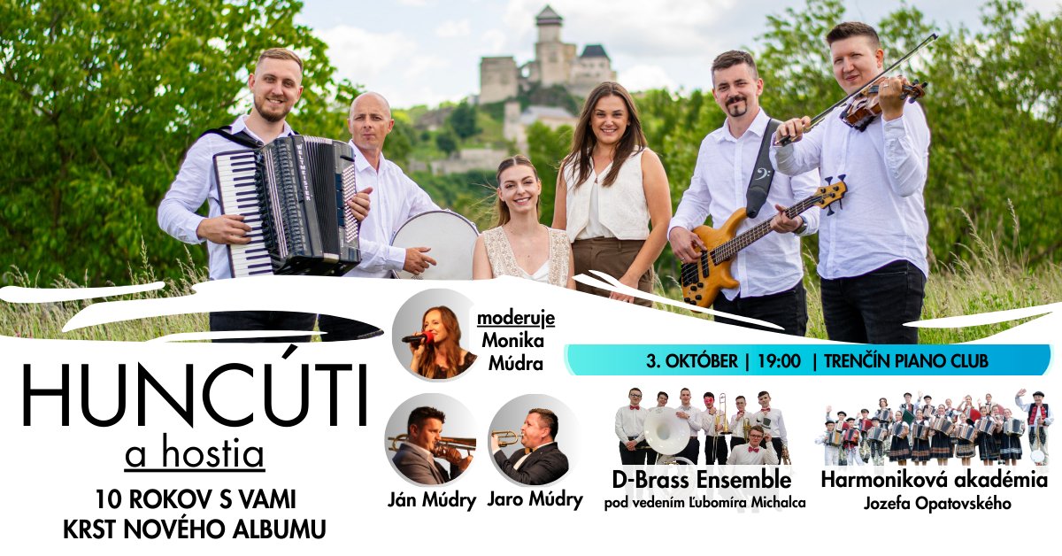 Koncert pri príležitosti 10. výročia založenia kapely Huncúti spojený s krstom CD Rodná zem