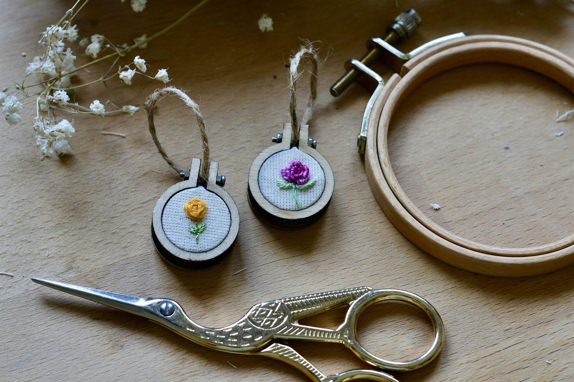 Mini Embroidery: Keychain Edition