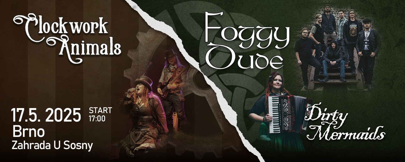 Clockwork Animals, Foggy Dude a Dirty Mermaids v Zahradě u Sosny