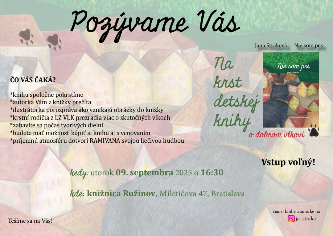 Krst knihy Nie som pes