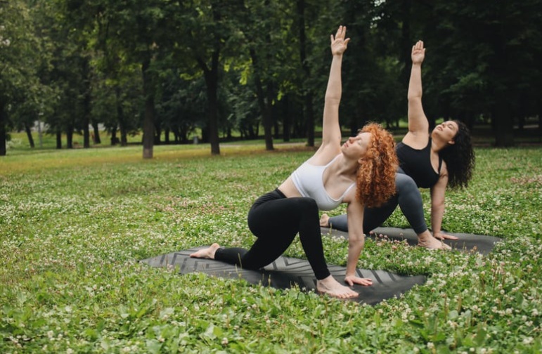 Healthy back, Saturday's exercise in the park