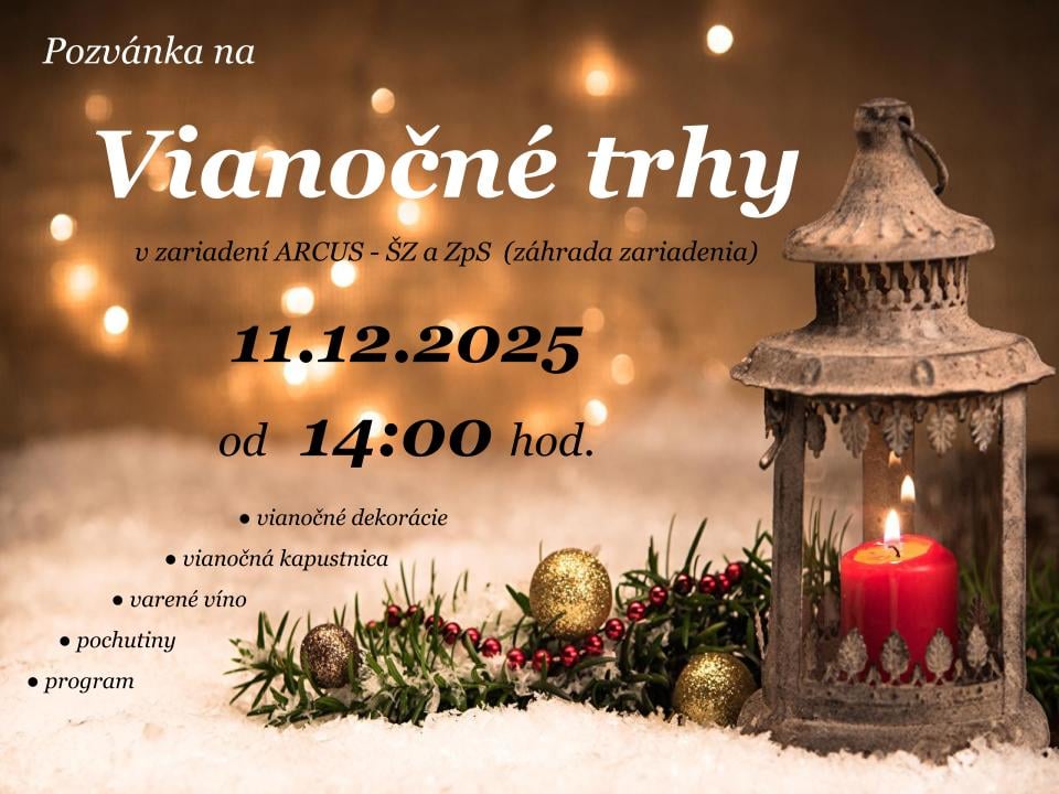 Vianočné trhy v zariadení Arcus- ŠZ a ZpS