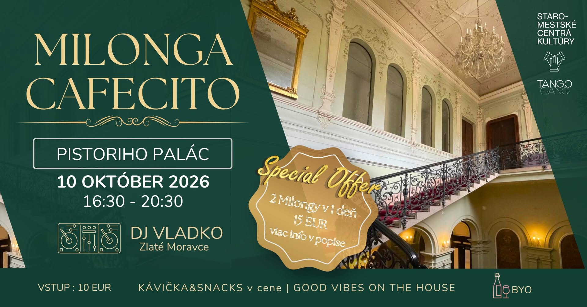Milonga CAFECITO - Popoludnie v Pistoriho paláci