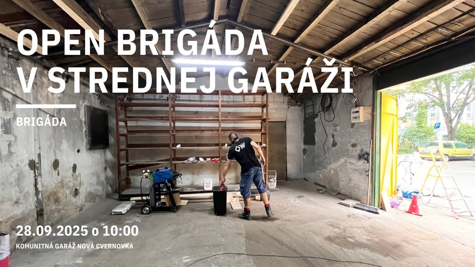 Open brigáda v strednej garáži