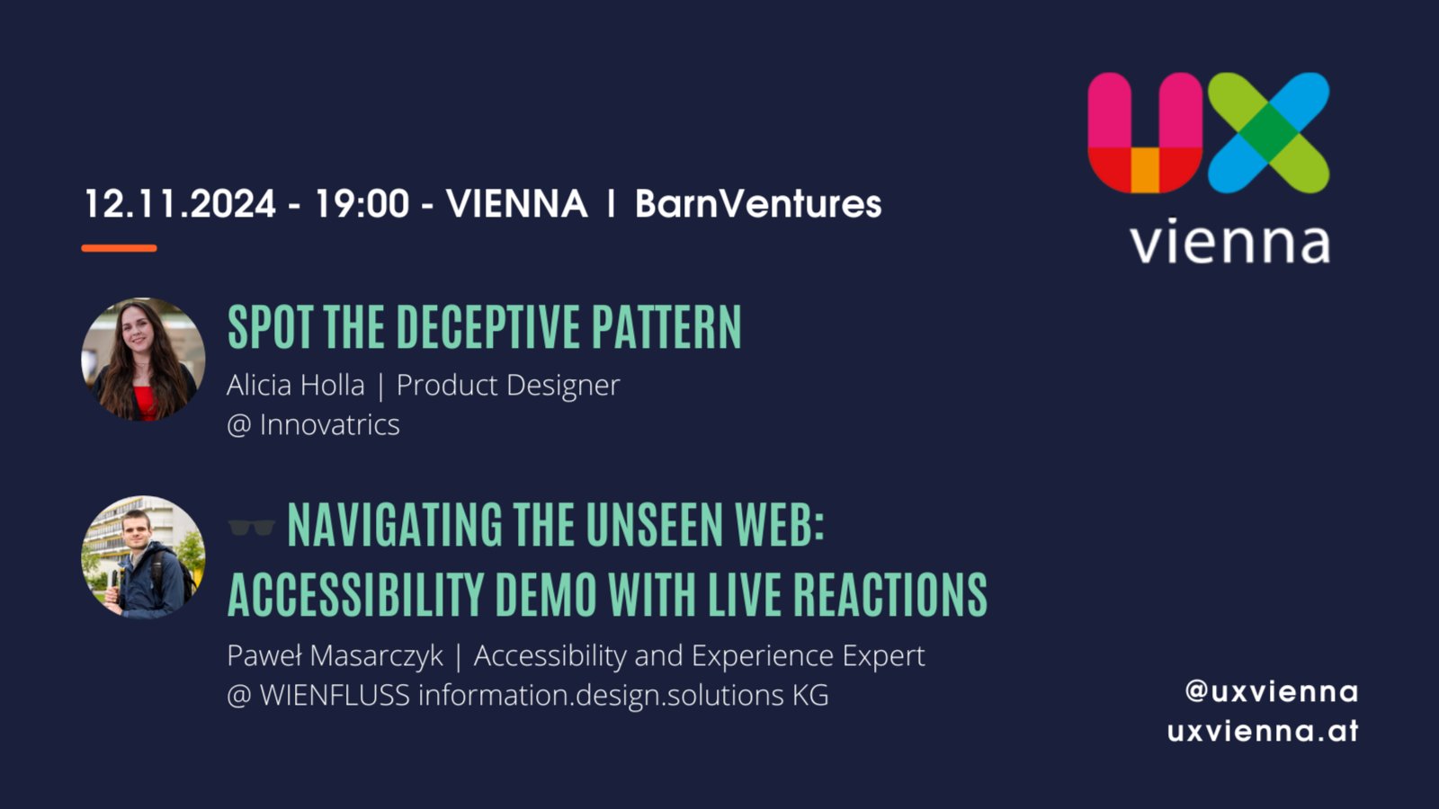 UX Vienna Evening Meetup: Deceptive Pattern & Navigating the Unseen Web
