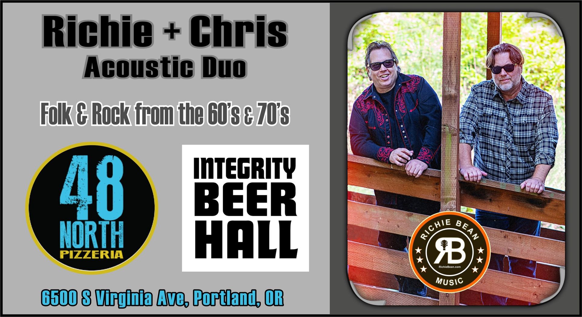 Richie + Chris Acoustic Duo @ 48 North Pizzeria/Integrity Beer Hall