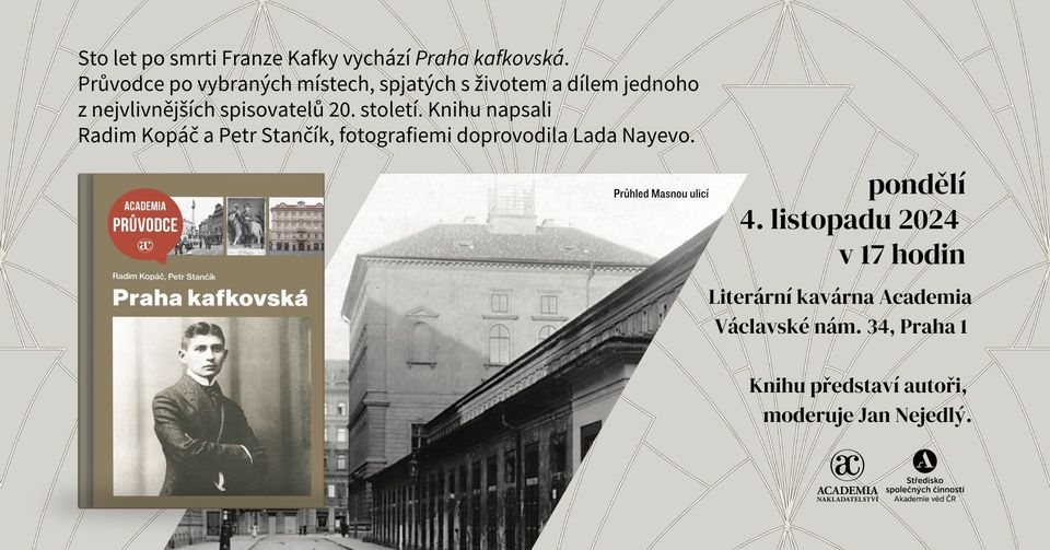 Křest knihy Praha kafkovská