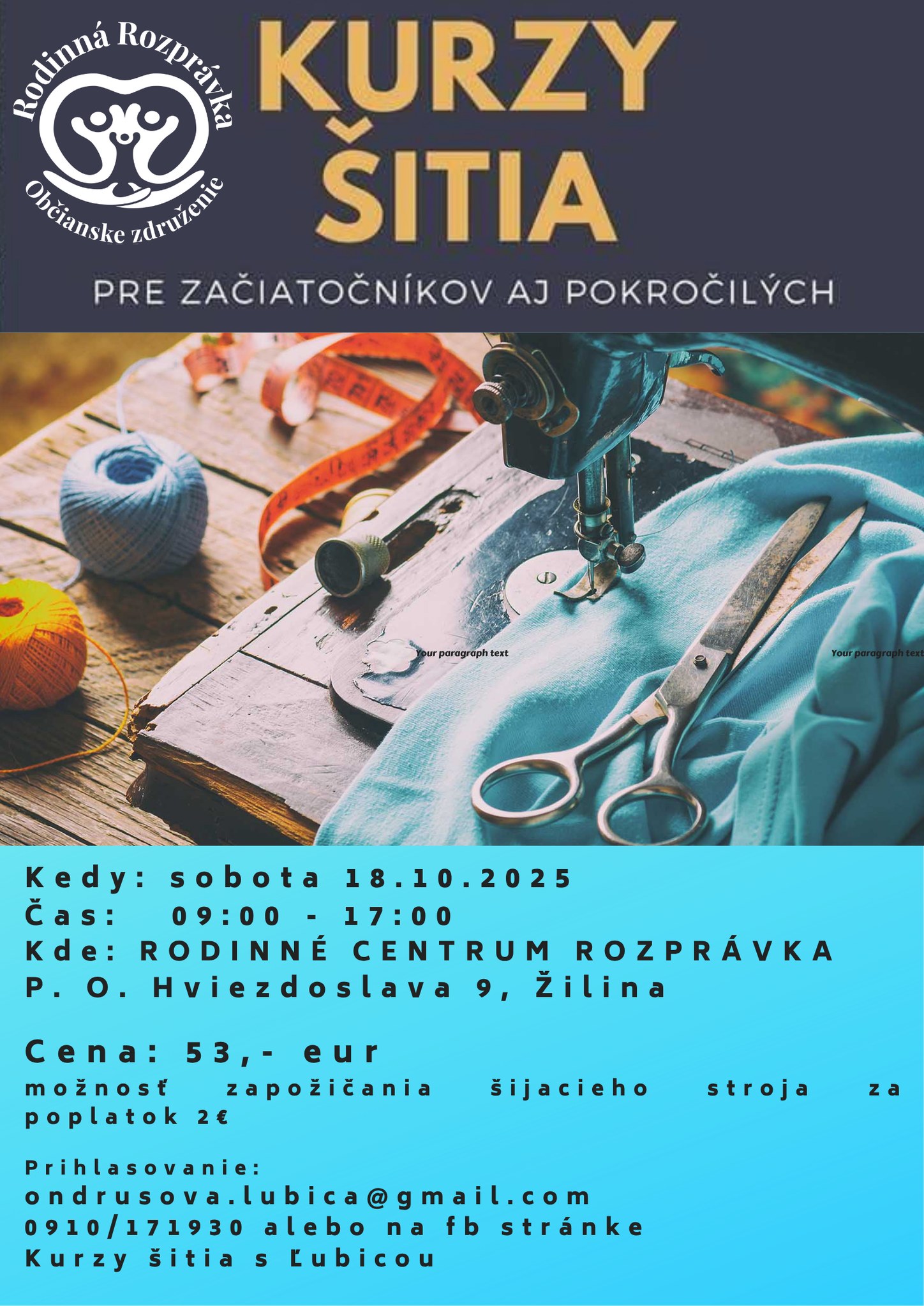 Kurz šitia s Ľubicou