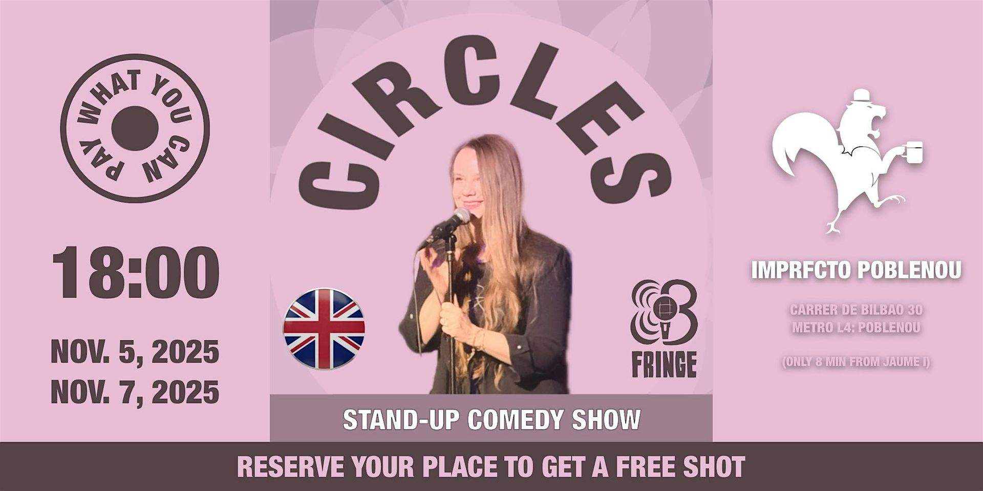 CIRCLES: Stand-up Comedy Show (FREE ENTRANCE) · ENG · BCN FRINGE