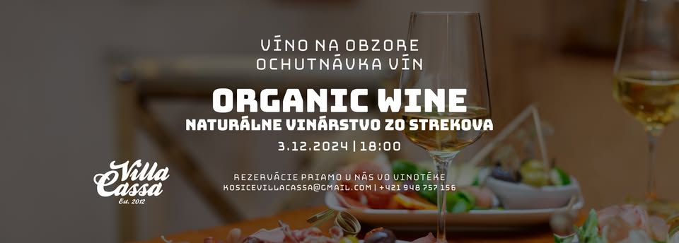 Ochutnávka vín | Organic Wine | 03.12.2024