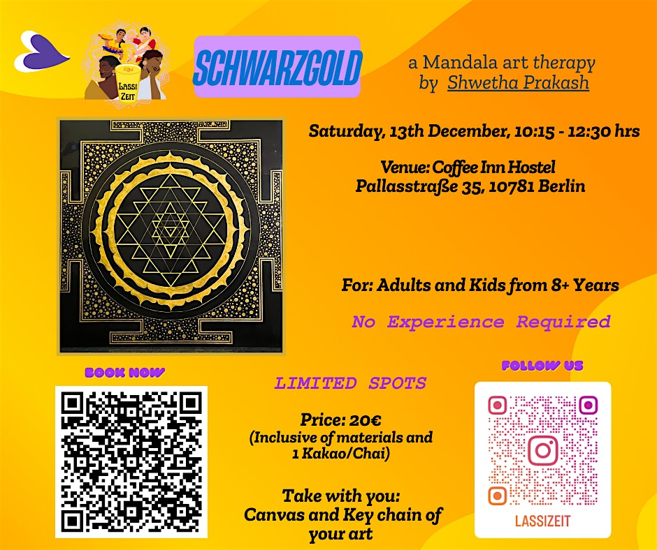 SchwarzGold - a Mandala art Therapy by  Shwetha Prakash