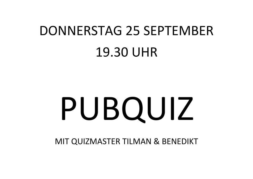 Pubquiz um swart bier & weinlokal Pubquiz-Pokal