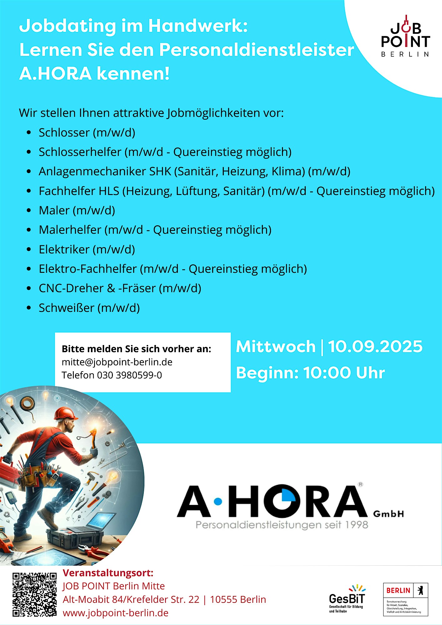 JOBDATING im Handwerk – Lernen Sie den Personaldienstleister A.Hora kennen!
