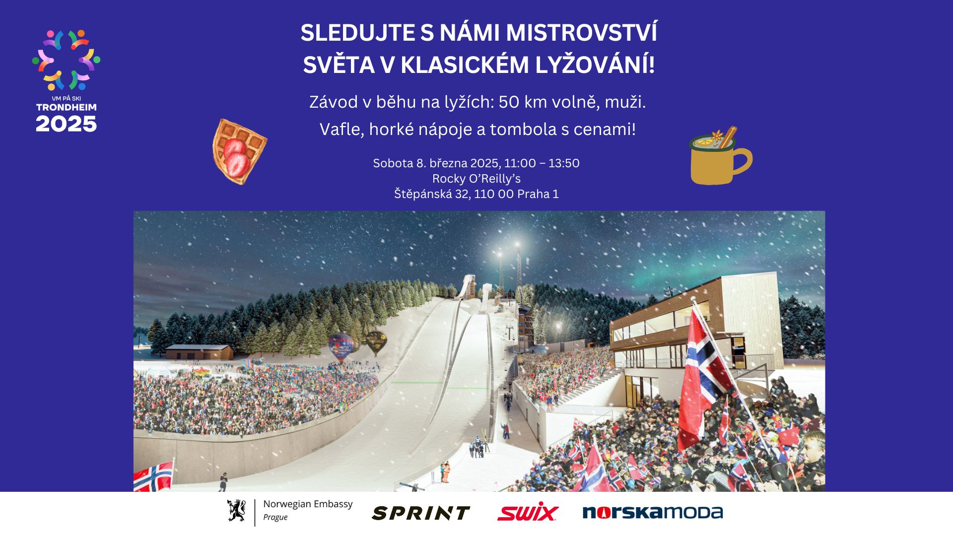 Sledování mistrovství světa v klasickém lyžování / Norsko