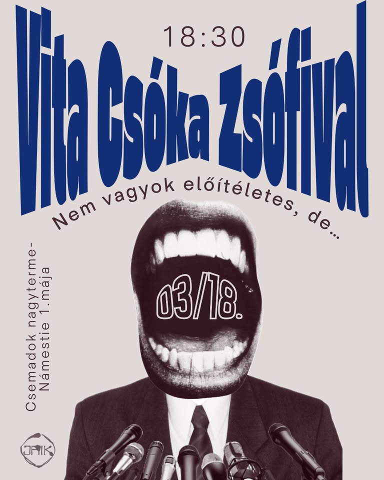 „Nem vagyok előítéletes, de…” | Vitaest Csóka Zsófival