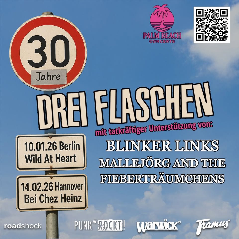 30 Jahre 3 Flaschen inna Plastiktüte+Mallejörg and the Fieberträumchens+Blinker Links