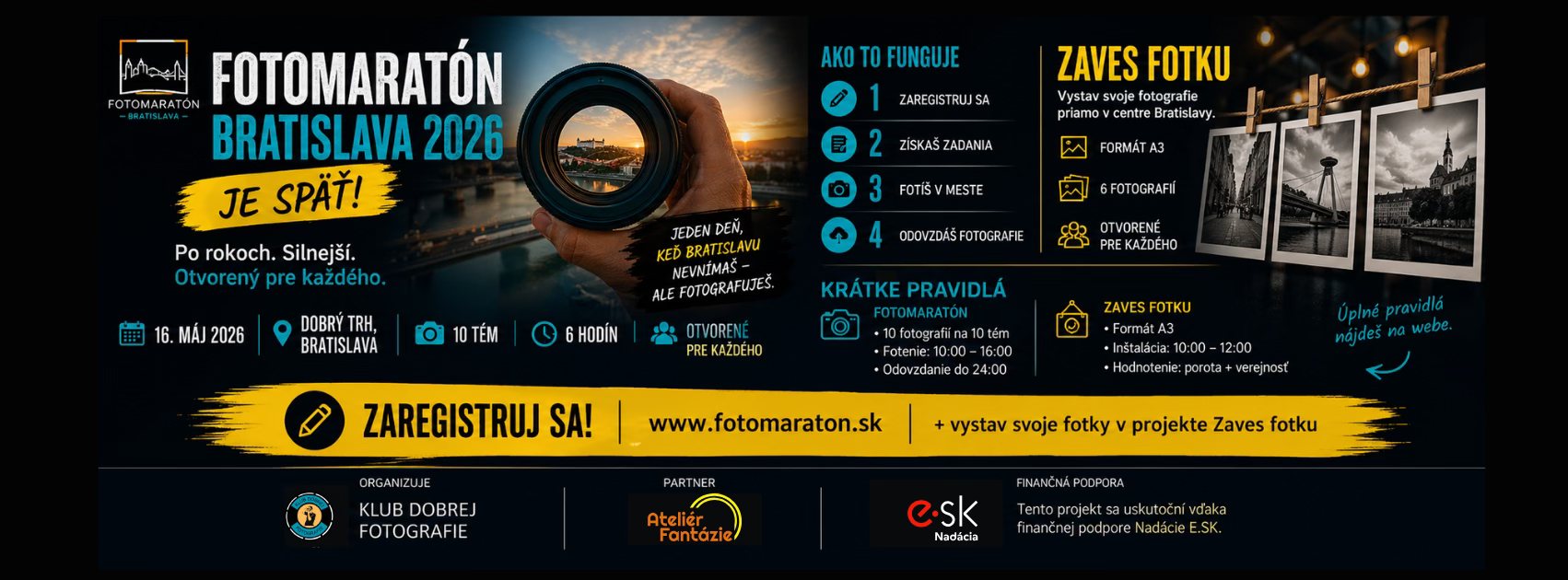 Fotomaratón Bratislava 2026 + Zaves fotku