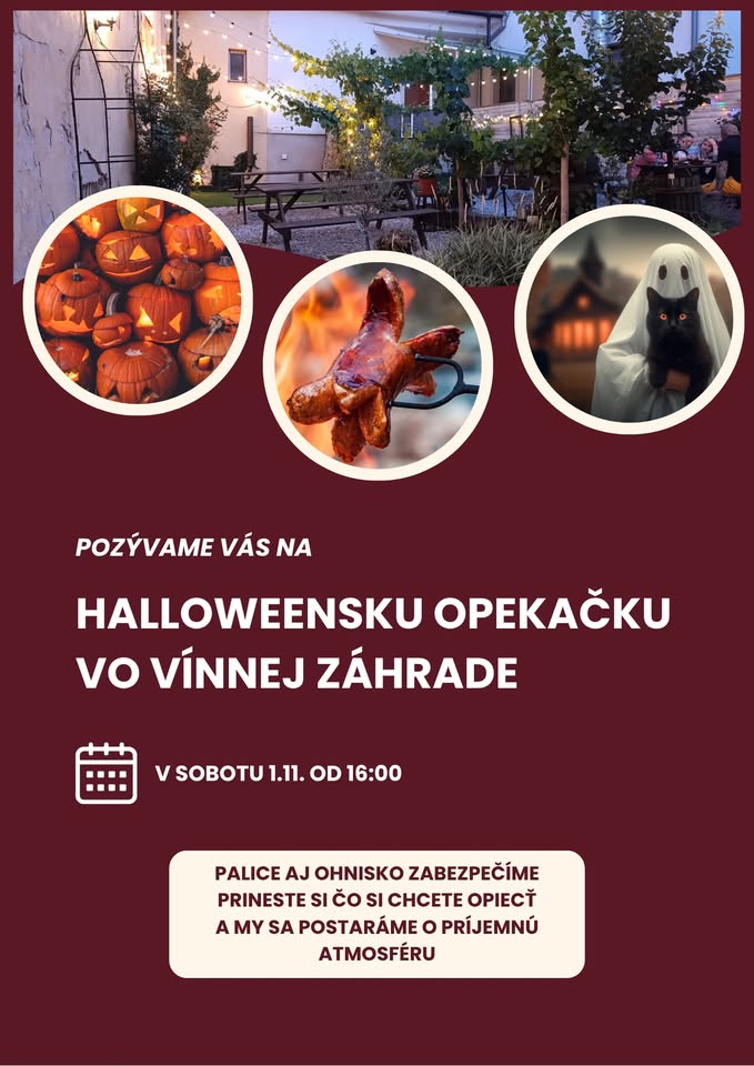 Halloweenska opekačka vo Vínnej záhrade