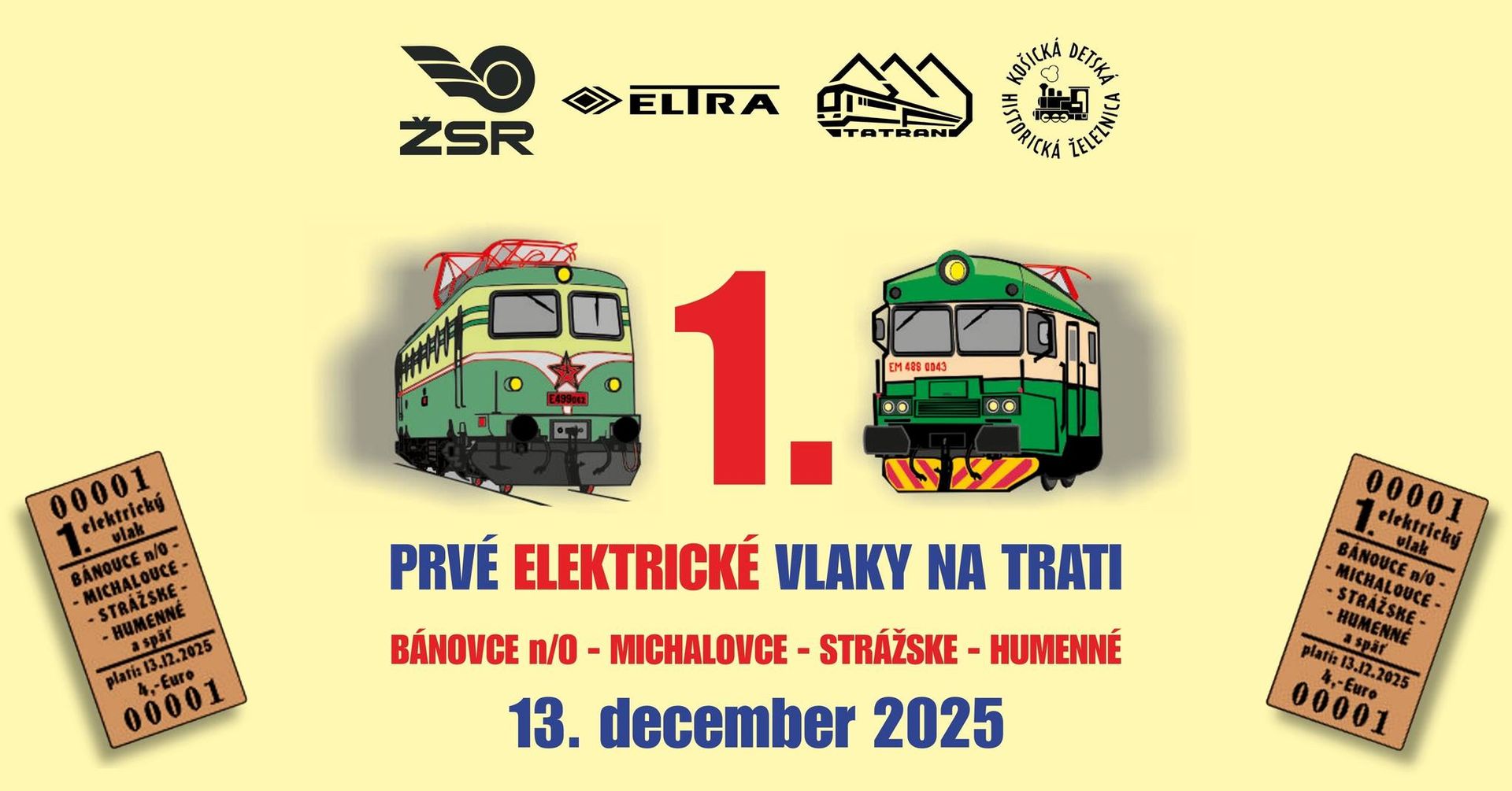 PRVÉ ELEKTRICKÉ VLAKY NA TRATI Bánovce n/O - Humenné
