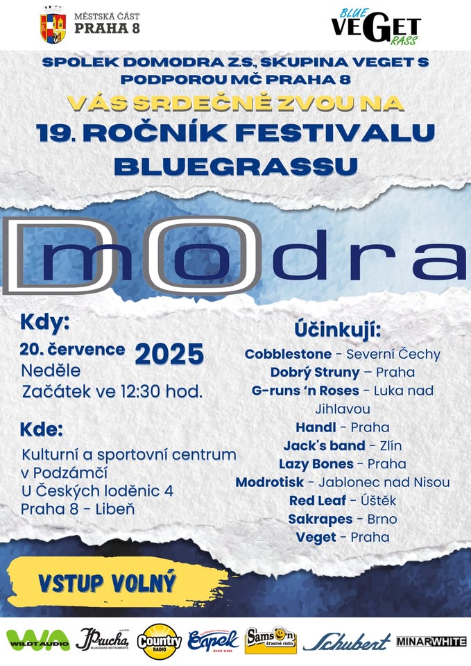 19. ročník festivalu Bluegrassu DOMODRA 2025