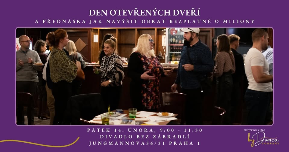 Den otevřených dveří a přednáška jak navýšit obrat bezplatně o miliony
