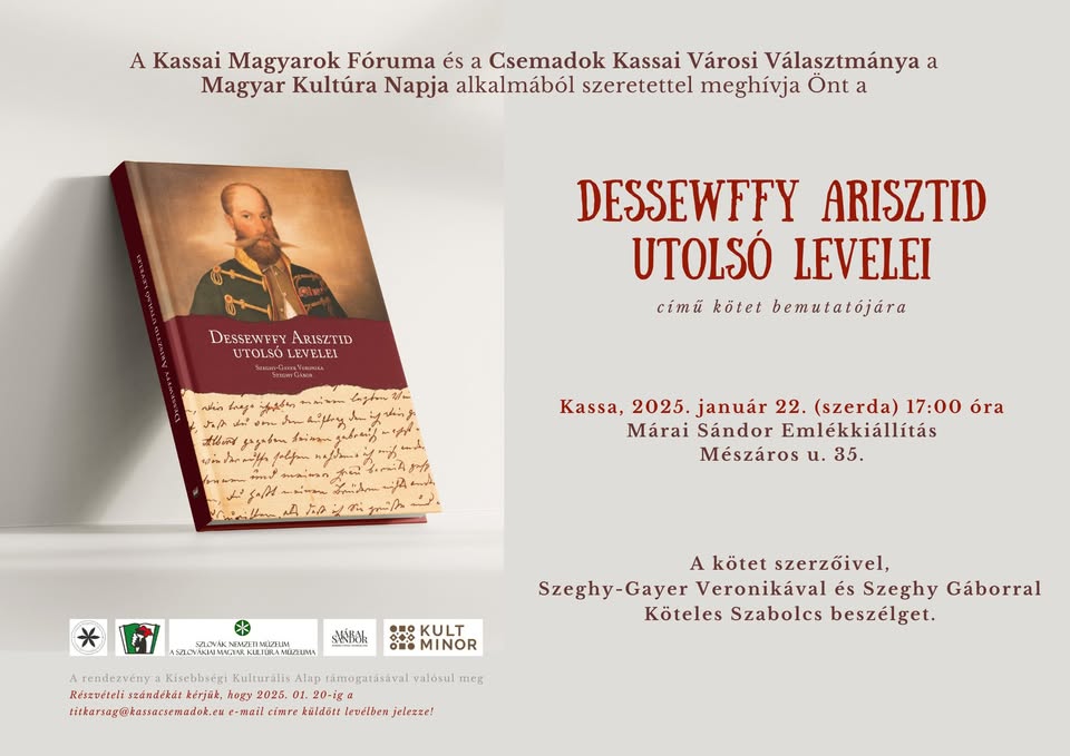 Dessewffy Arisztid utolsó levelei (könyvbemutató)