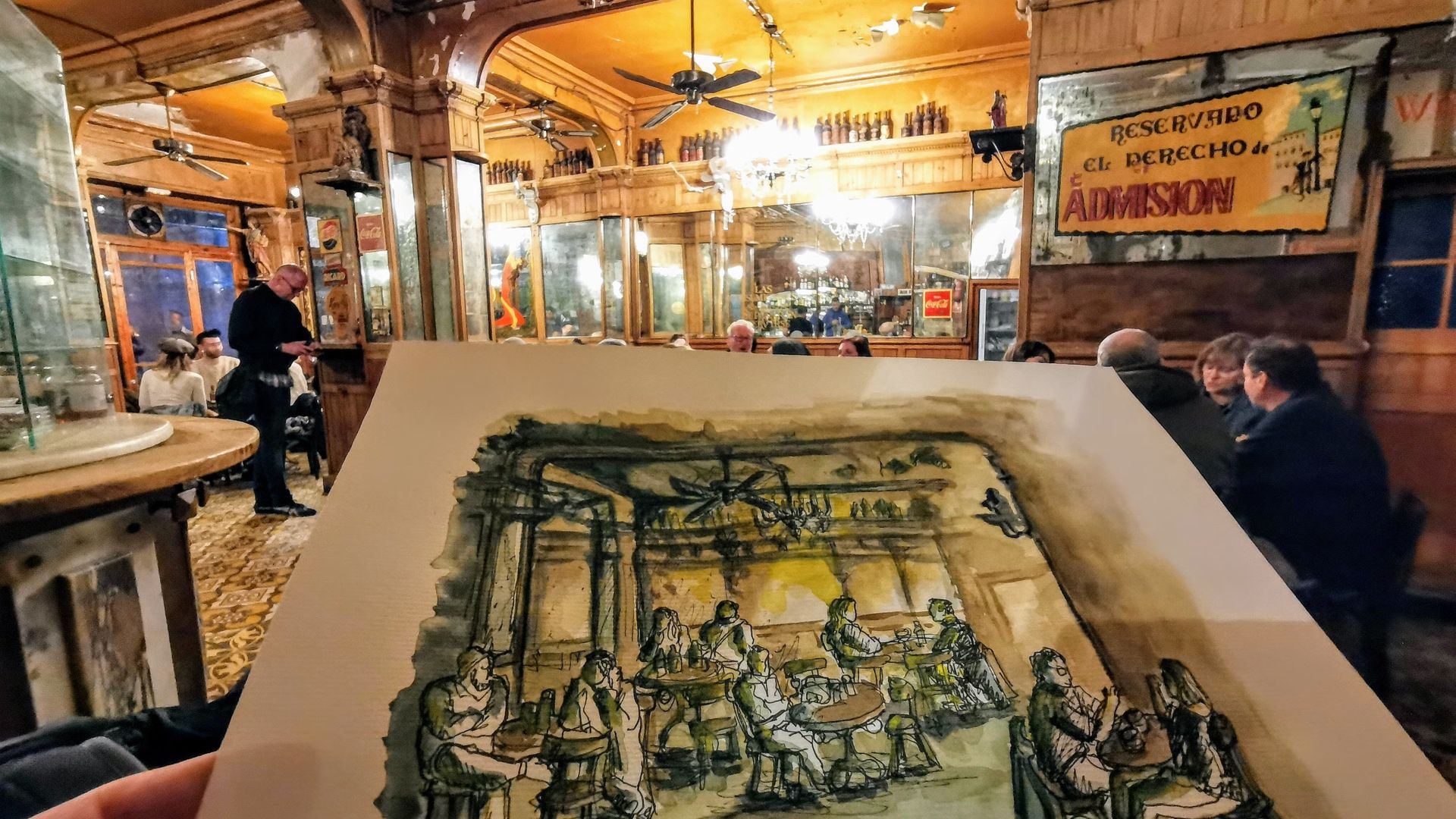 🎨 Taller de dibujo y acuarela en el bar más antiguo: bohemio Marsella🍷