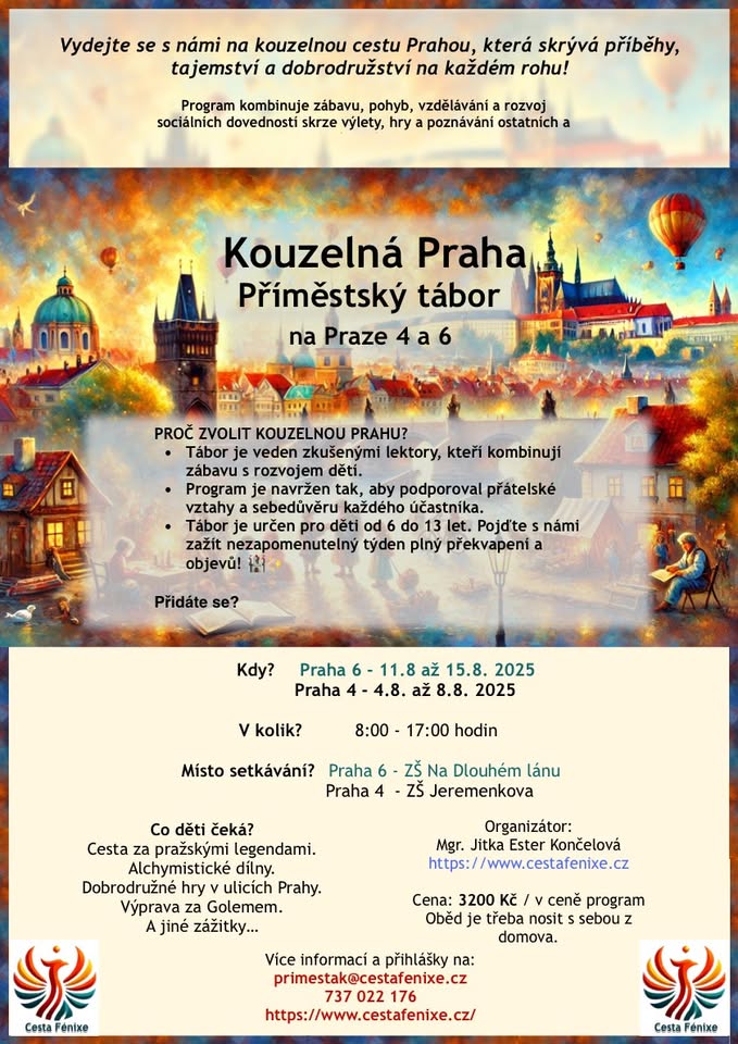 Letní příměstský tábor -  Kouzelná Praha  (Na Praze 4)