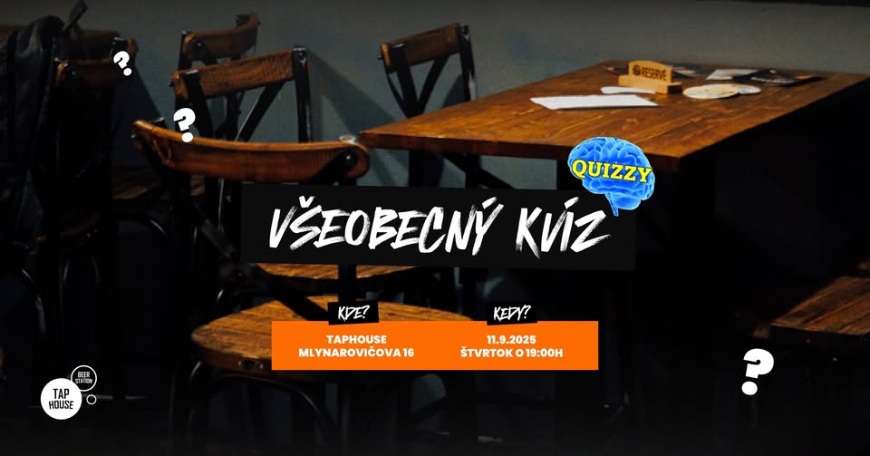 🍺🧠 Všeobecný kvíz v TapHouse