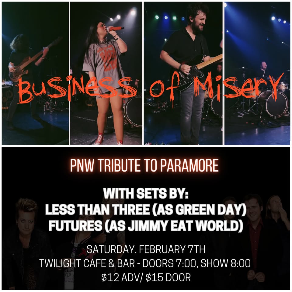 PNW Pop-Punk Spectacular: Tributes to Paramore, Green Day, Jimmy Eat World