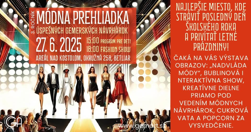 Módna prehliadka - kreatívne ukončenie školského roka, Betliar