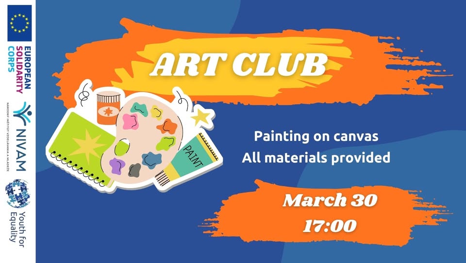 Art Club: Painting on Canvas – March 30 at 17:00