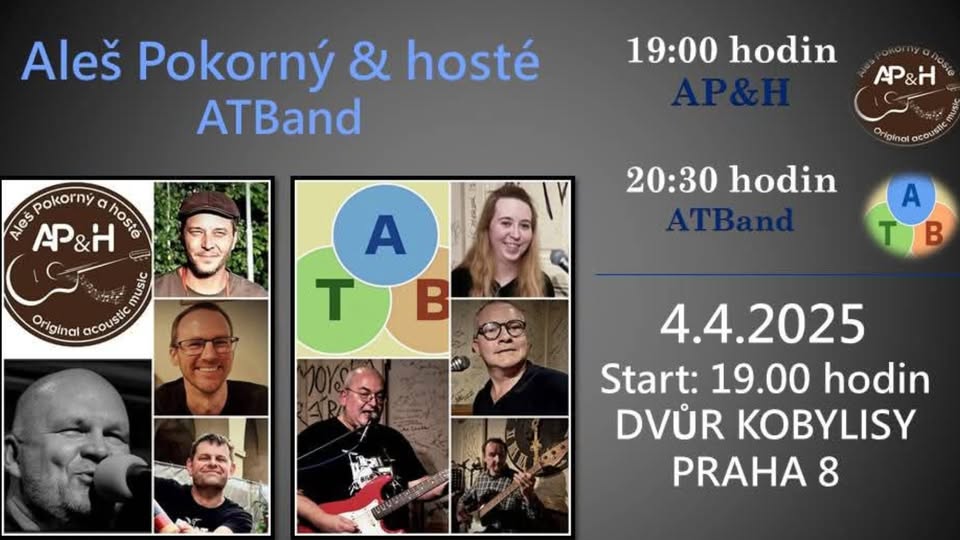 Aprílový dvojkoncert ve dvoře - ATBand + Aleš Pokorný & hosté