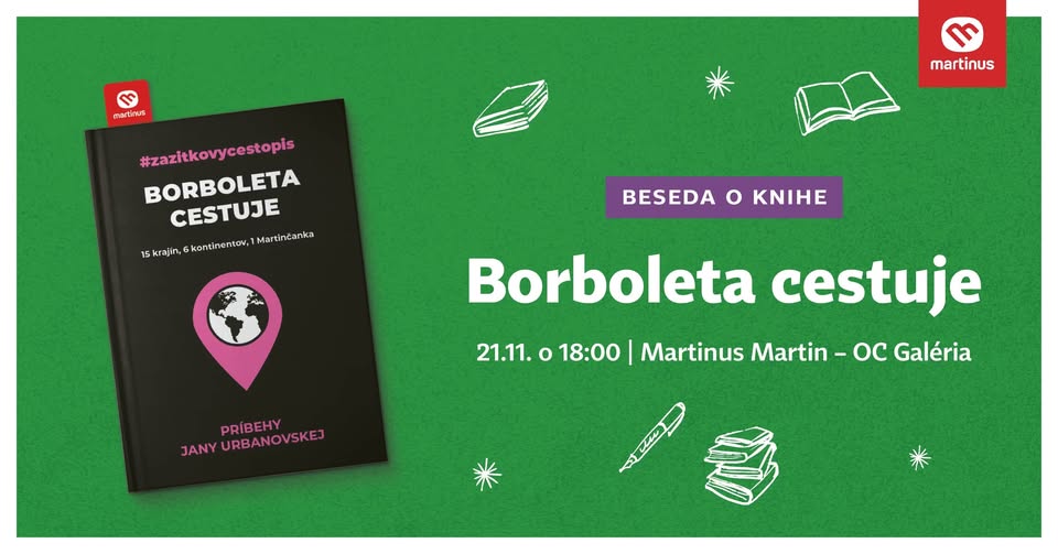 Knižná beseda s Borboletou - cestujte srdcom a dušou